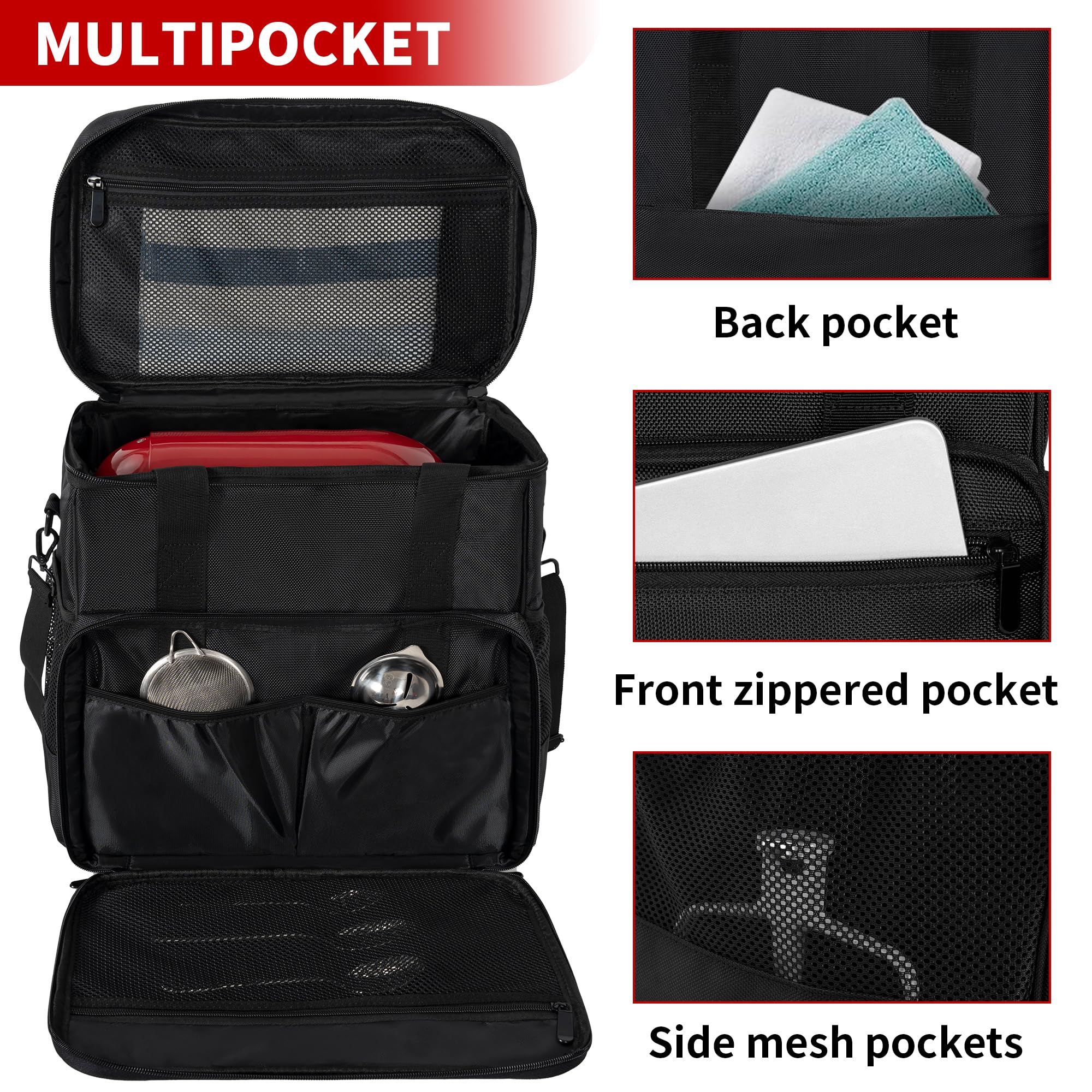 TORIBIO mixer bag padded handle provides comfortable carry