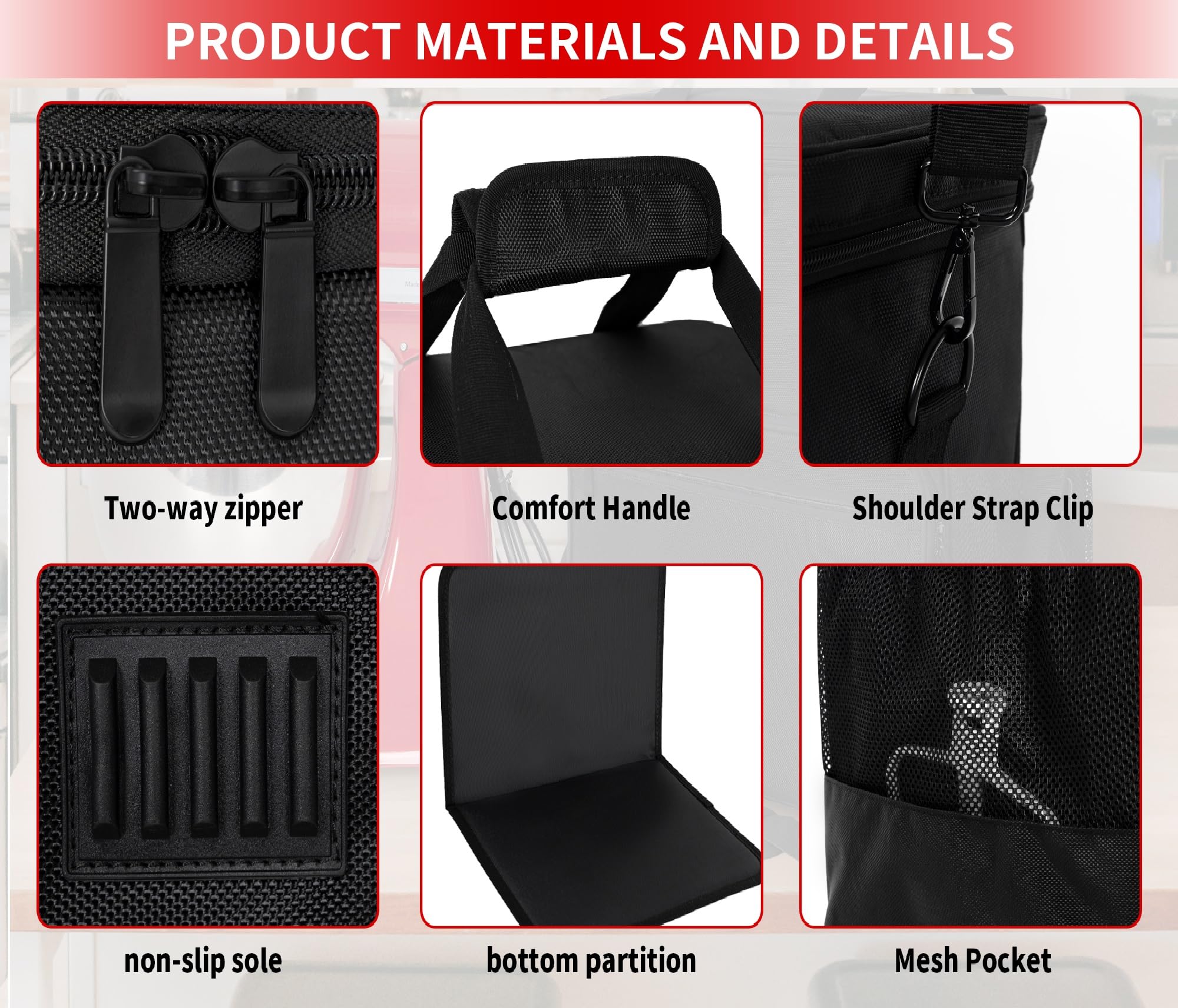 TORIBIO mixer bag portable travel design supports on-the-go baking