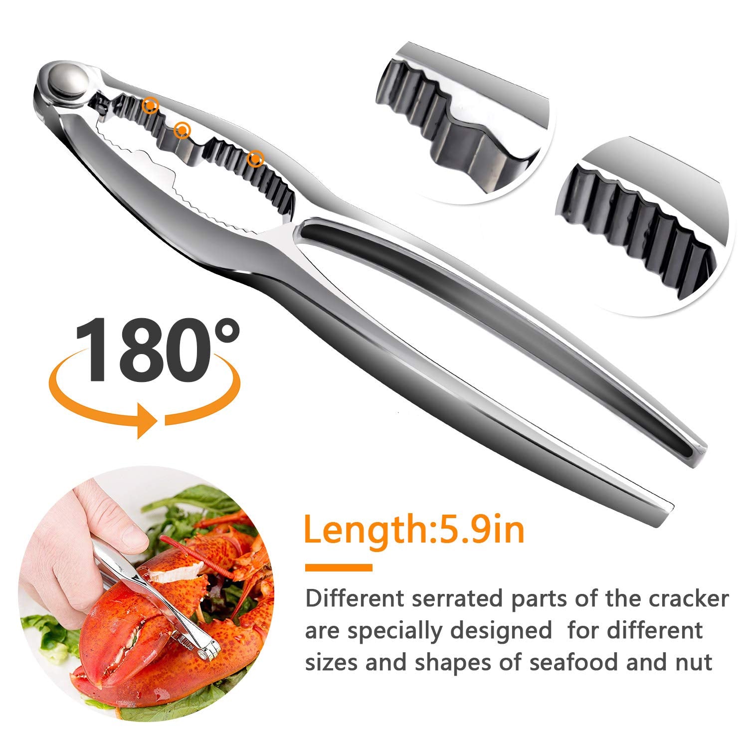 TORINALITAL red lobster shell knife 2 with ergonomic grip.