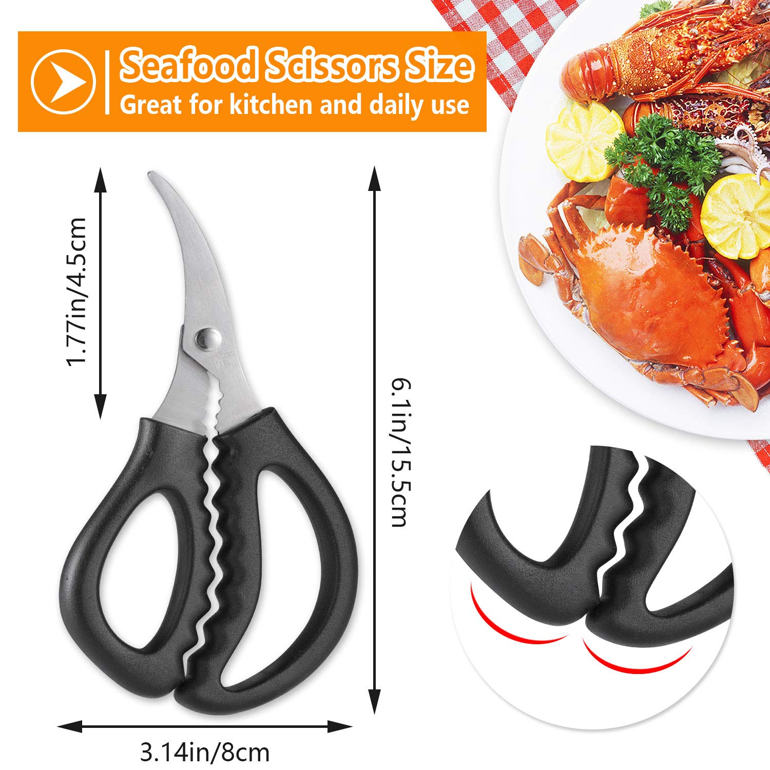 TORINALITAL seafood scissors with ergonomic soft grip for wet conditions