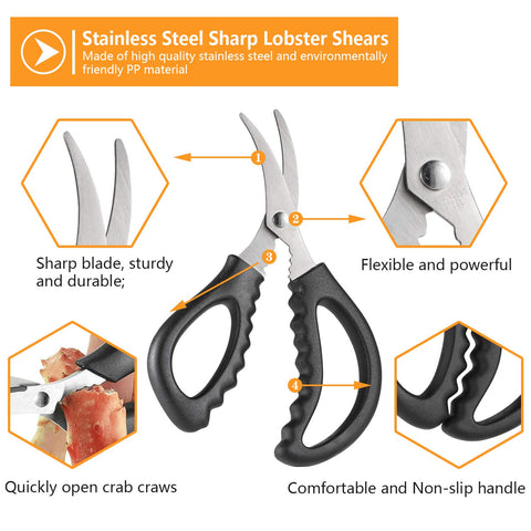 TORINALITAL seafood scissors versatile kitchen tool for multi-use tasks