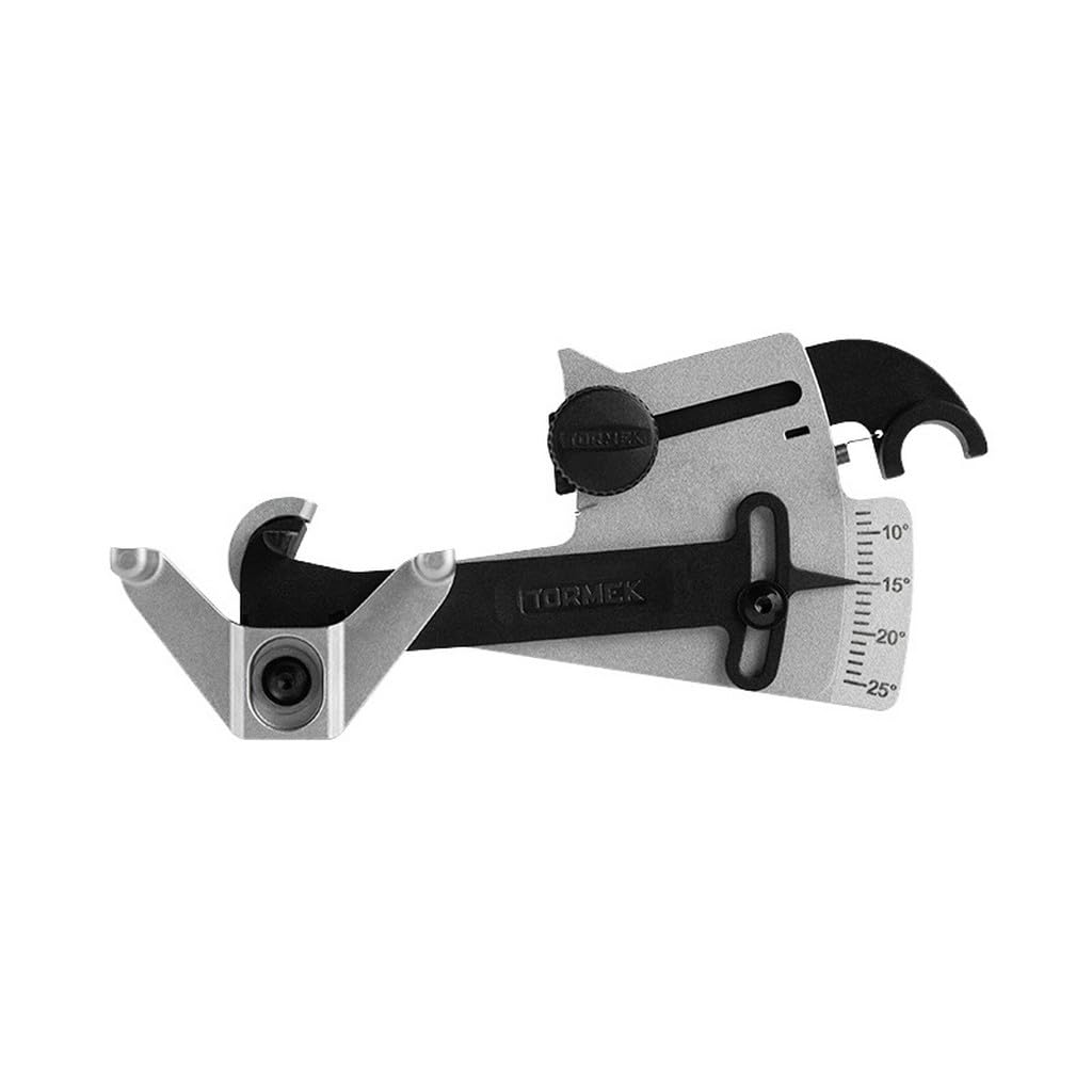 Tormek KS-123 angle-adjuster, side view, helps consistent knife edge angles.