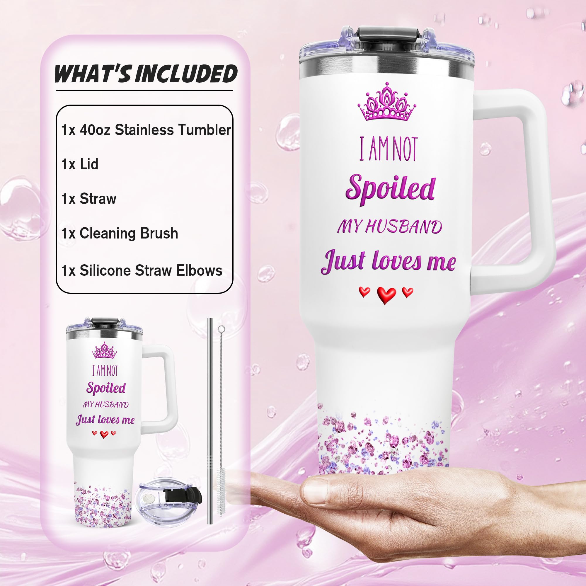 Toroly 40oz tumbler with spill-proof lid prevents leaks on the go.
