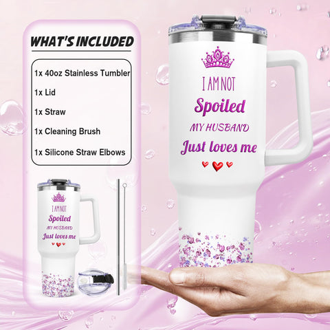 Toroly 40oz tumbler with spill-proof lid prevents leaks on the go.