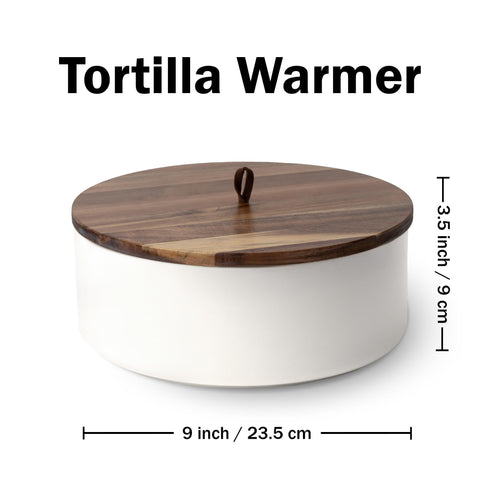 Tortillada microwave-safe container for quick tortilla warming