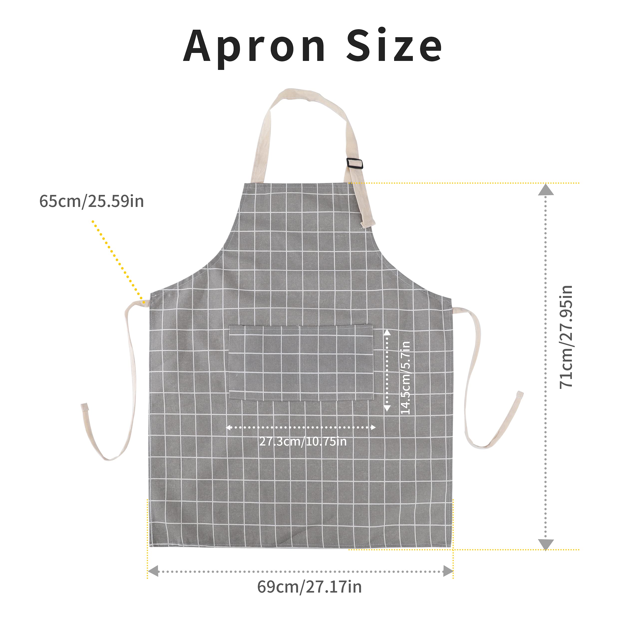 Tosewever apron front pockets keep utensils within easy reach