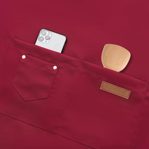Tosewever art apron red buckle neck strap during cooking