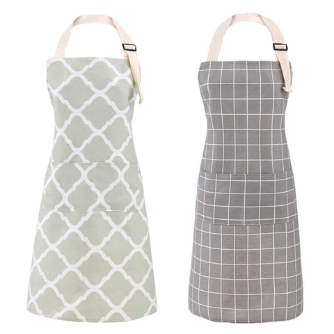 Tosewever bib apron grey-green with adjustable neck for a comfortable fit.