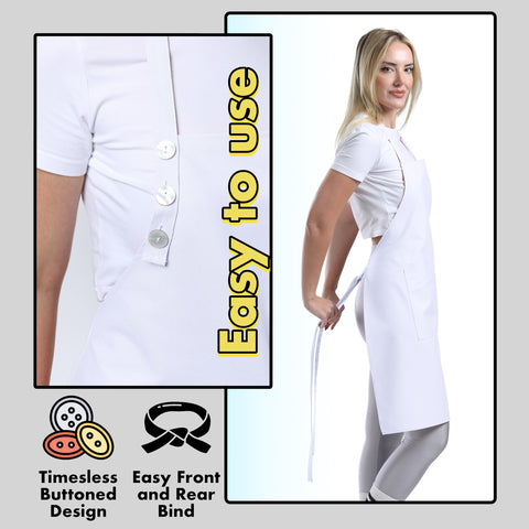 TOSHE cotton-polyester blend apron balances softness and durability.