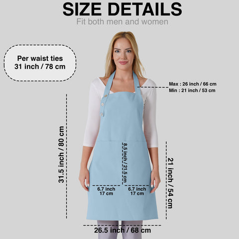 TOSHE Light Blue apron color option adds style to cooking.