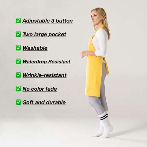 TOSHE apron machine washable for easy care