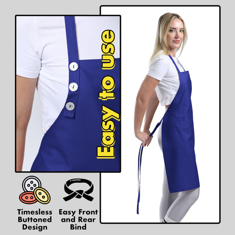TOSHE machine-washable apron for easy cleanup.