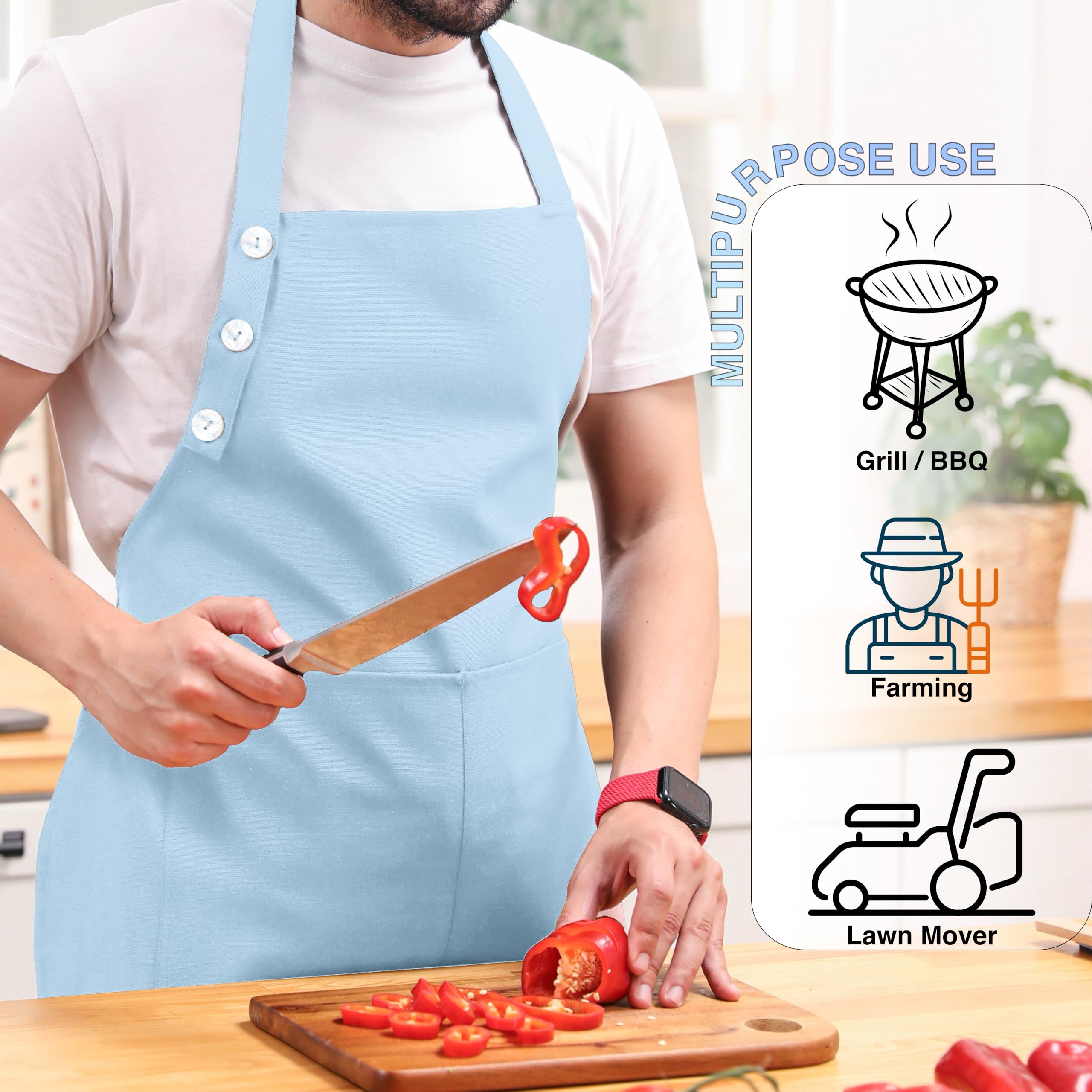 TOSHE apron with two large pockets for utensils and tools.