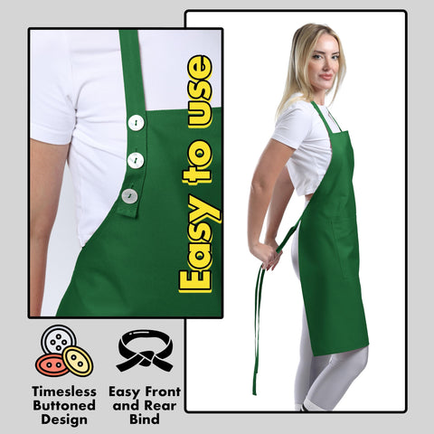 Durable long ties and a secure fit for versatile use in the kitchen