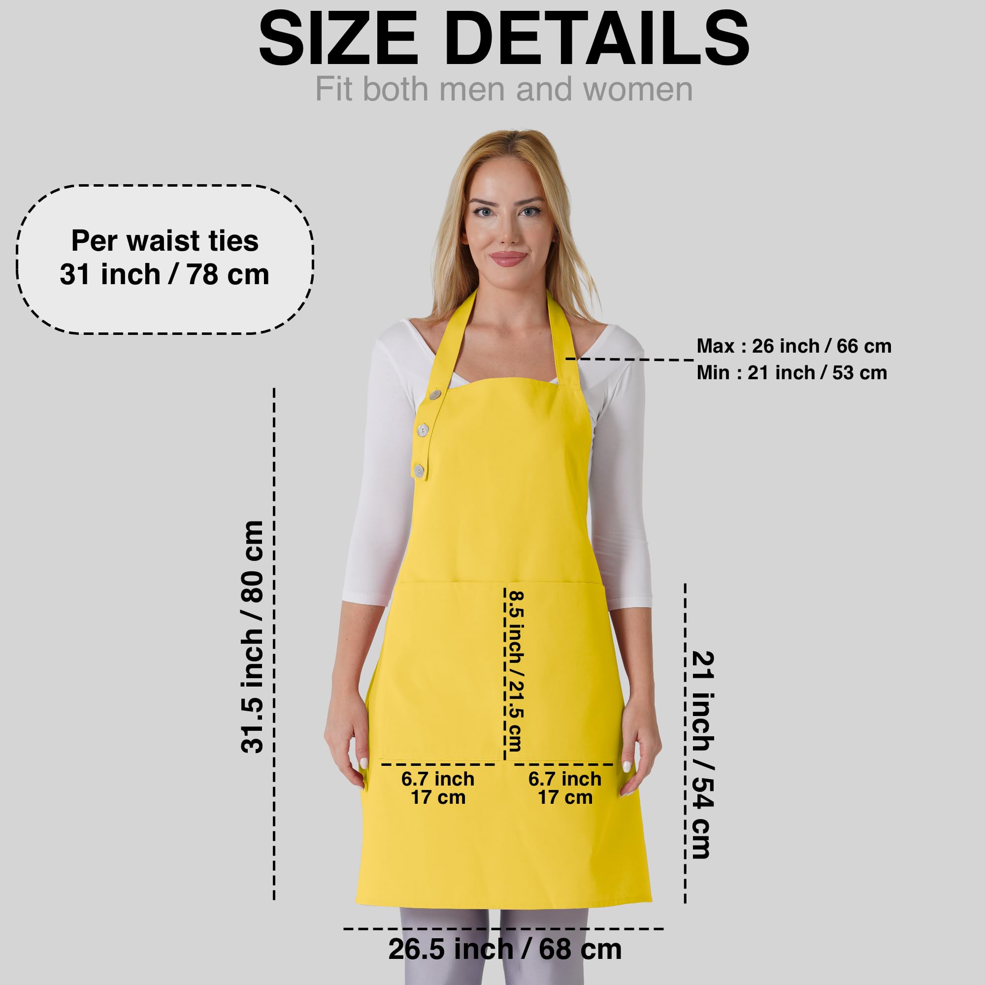 TOSHE apron wide coverage ideal for cooking and painting