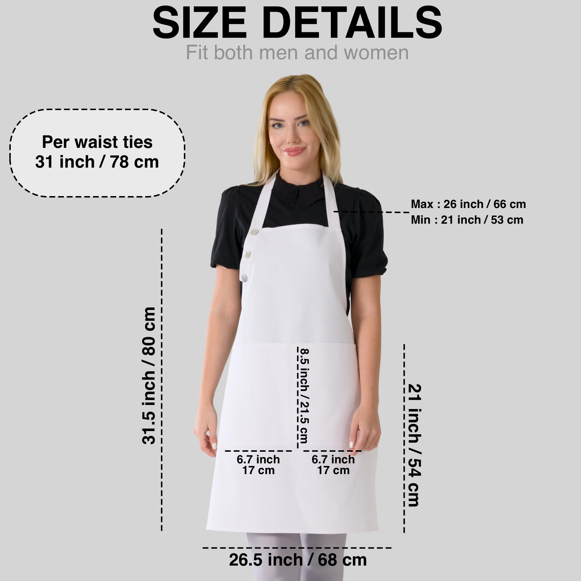TOSHE apron with two large pockets keeps utensils close at hand.