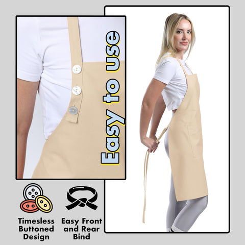 TOSHE machine-washable apron for easy care and long-lasting use
