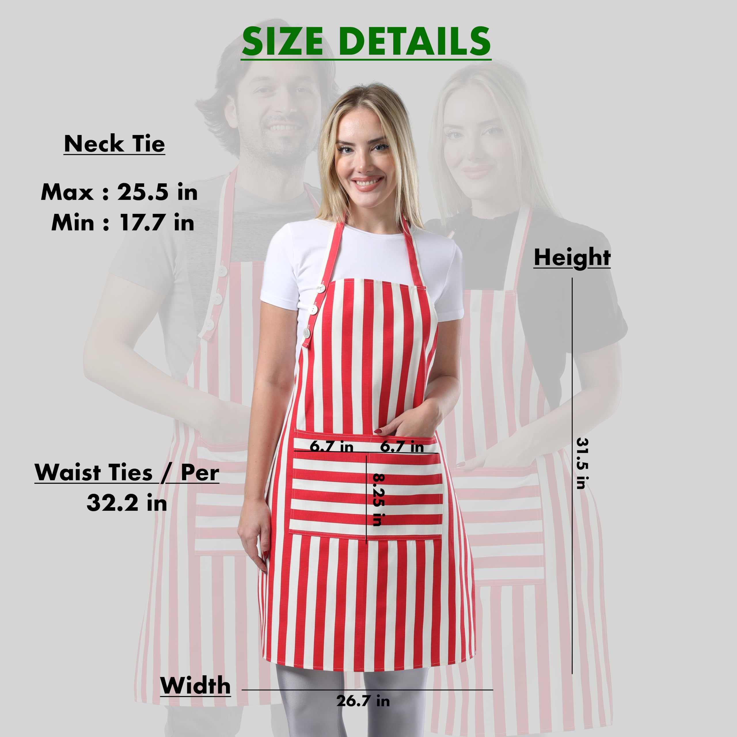 Durable cotton-poly blend supports busy kitchen tasks with lasting wear.