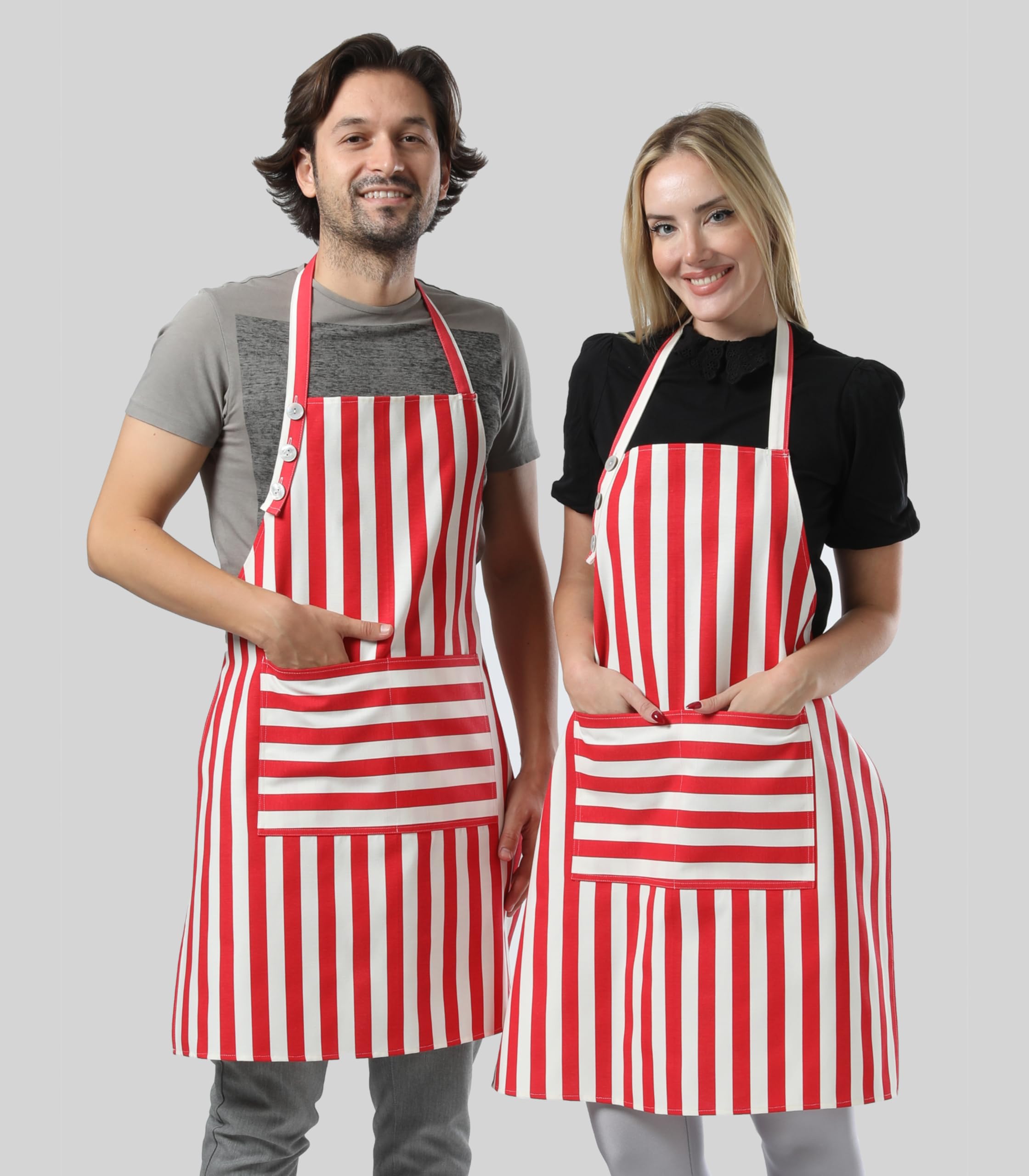 Versatile TOSHEX red apron suitable for kitchen, BBQ, and arts projects.