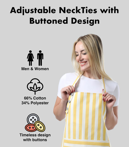 TOSHEX apron with two large pockets in yellow keeps tools at hand.