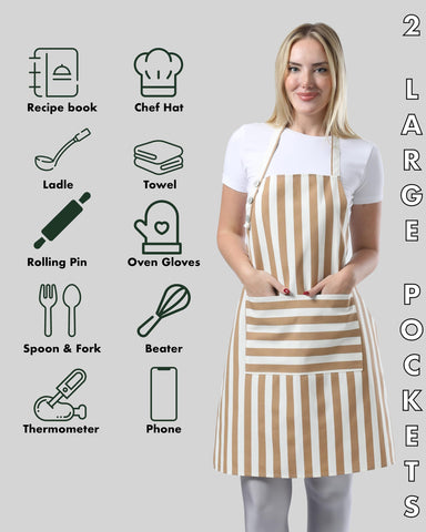 TOSHEX long waist ties customize coverage for busy kitchen tasks.