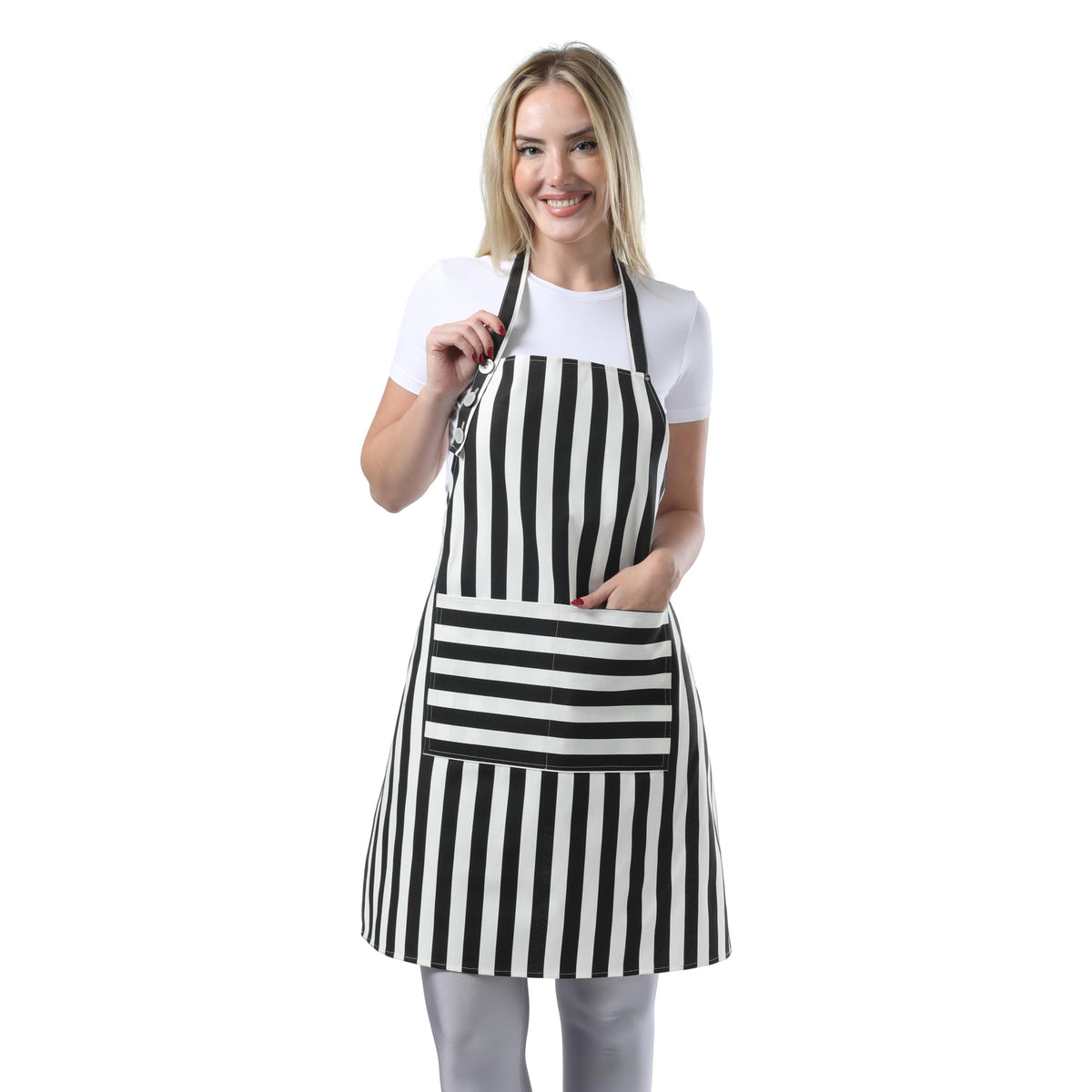 TOSHEX kitchen apron with waterdrop resistant cotton for mess-free cooking.