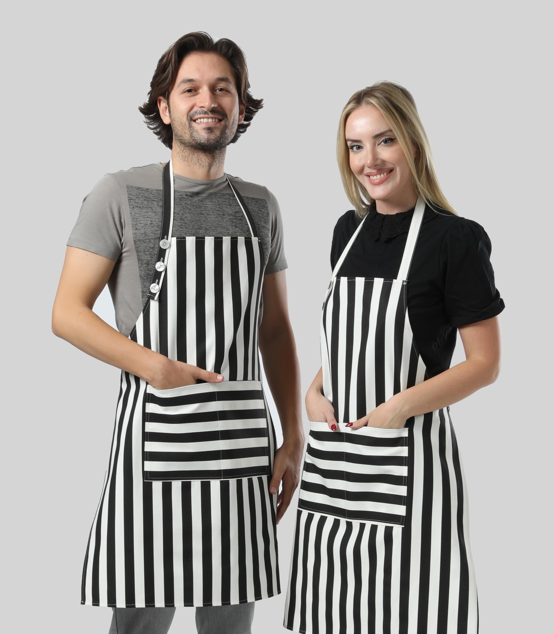 TOSHEX machine washable apron for easy cleaning after cooking.