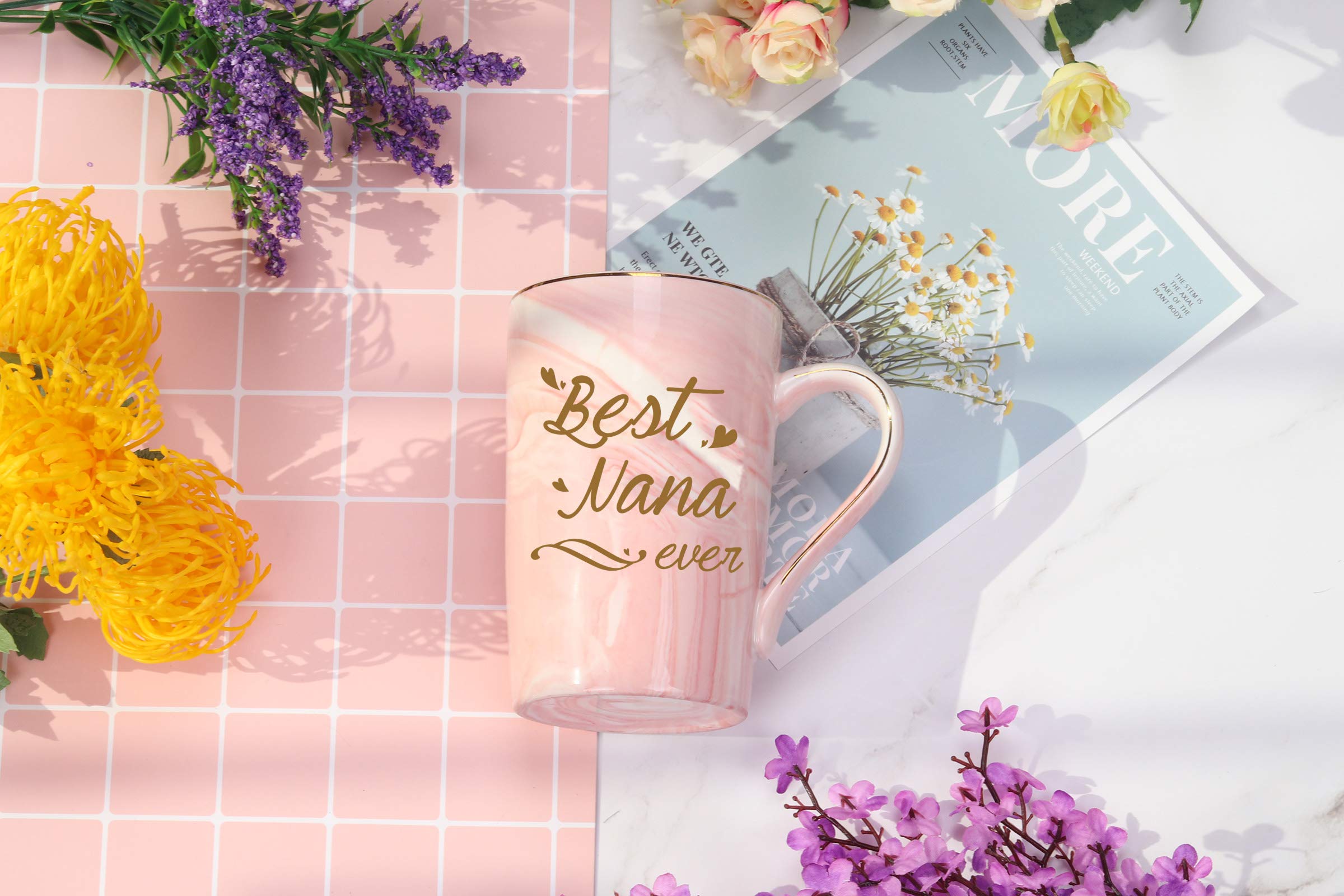 Toshiy Best Nana Ever mug and coaster for coordinated tea time
