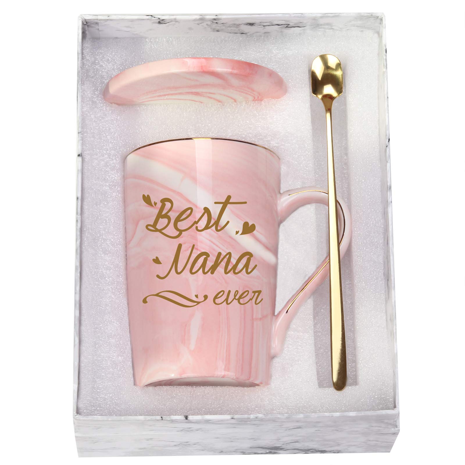 Toshiy Best Nana Ever mug in pink 14oz for daily coffee moments