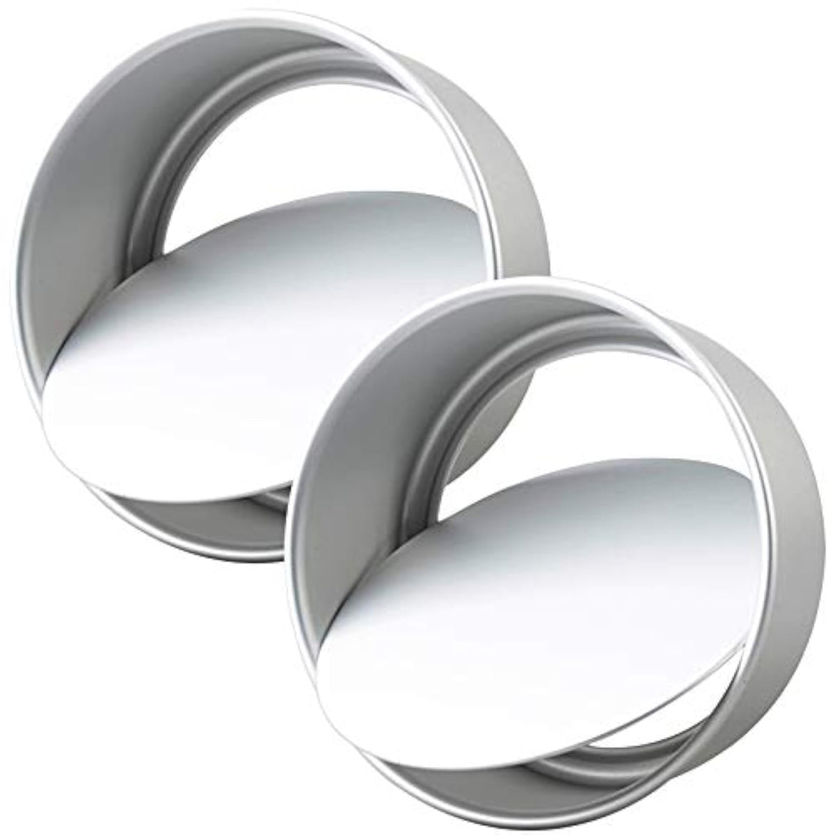 Tosnail 2-pack round pan with removable bottom for easy cake release.