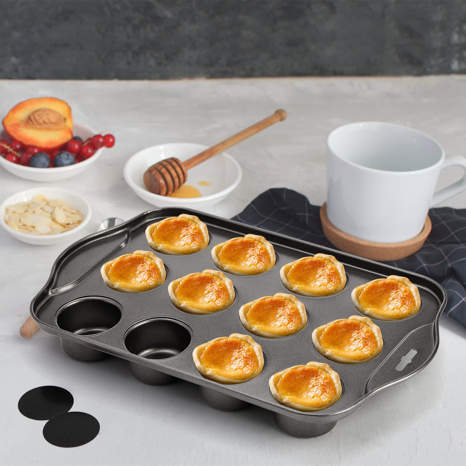 Tosnail mini cheesecake pan oven-safe up to 550°F for versatility.
