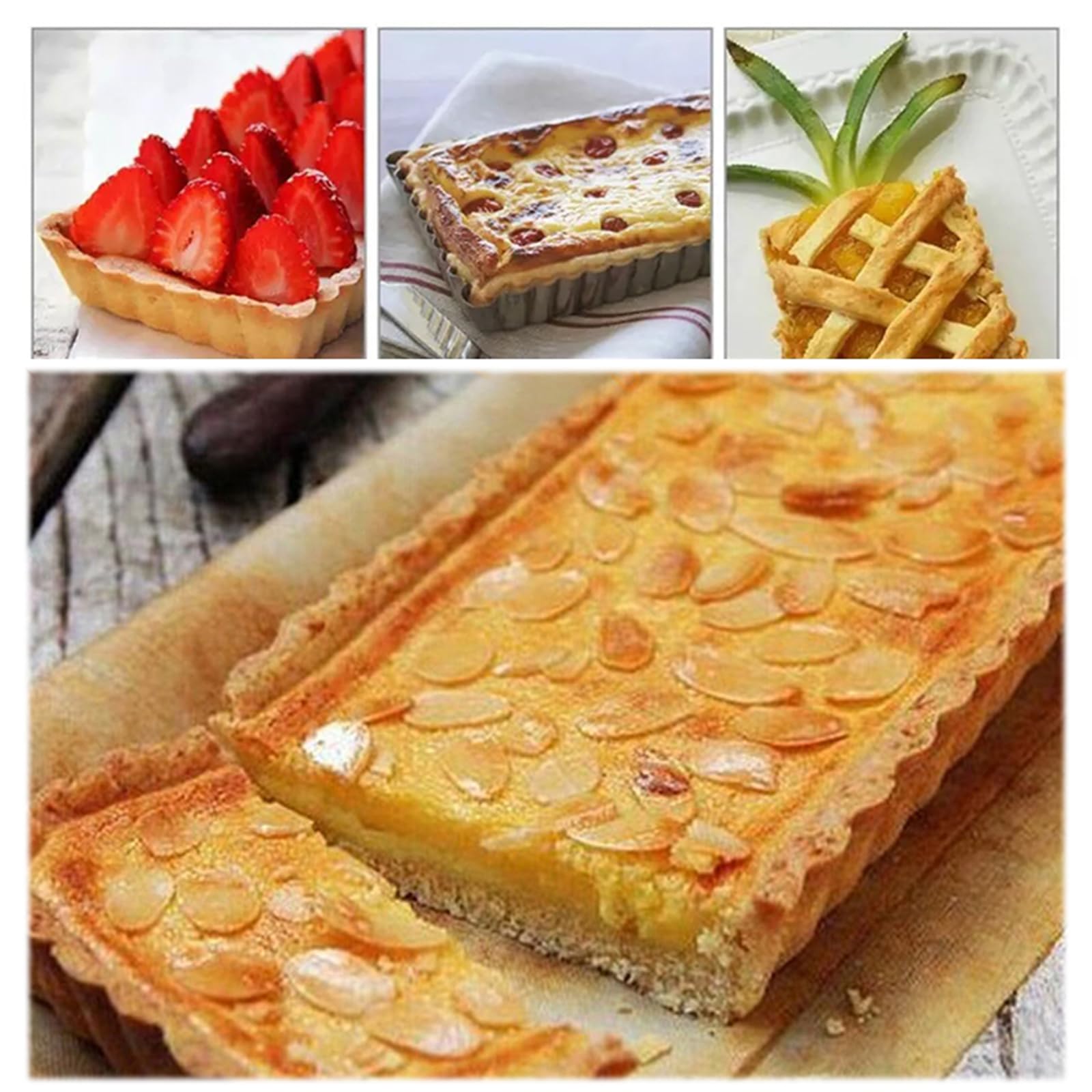 Tosnail quiche pan removable bottom design facilitates quick cooling and release.
