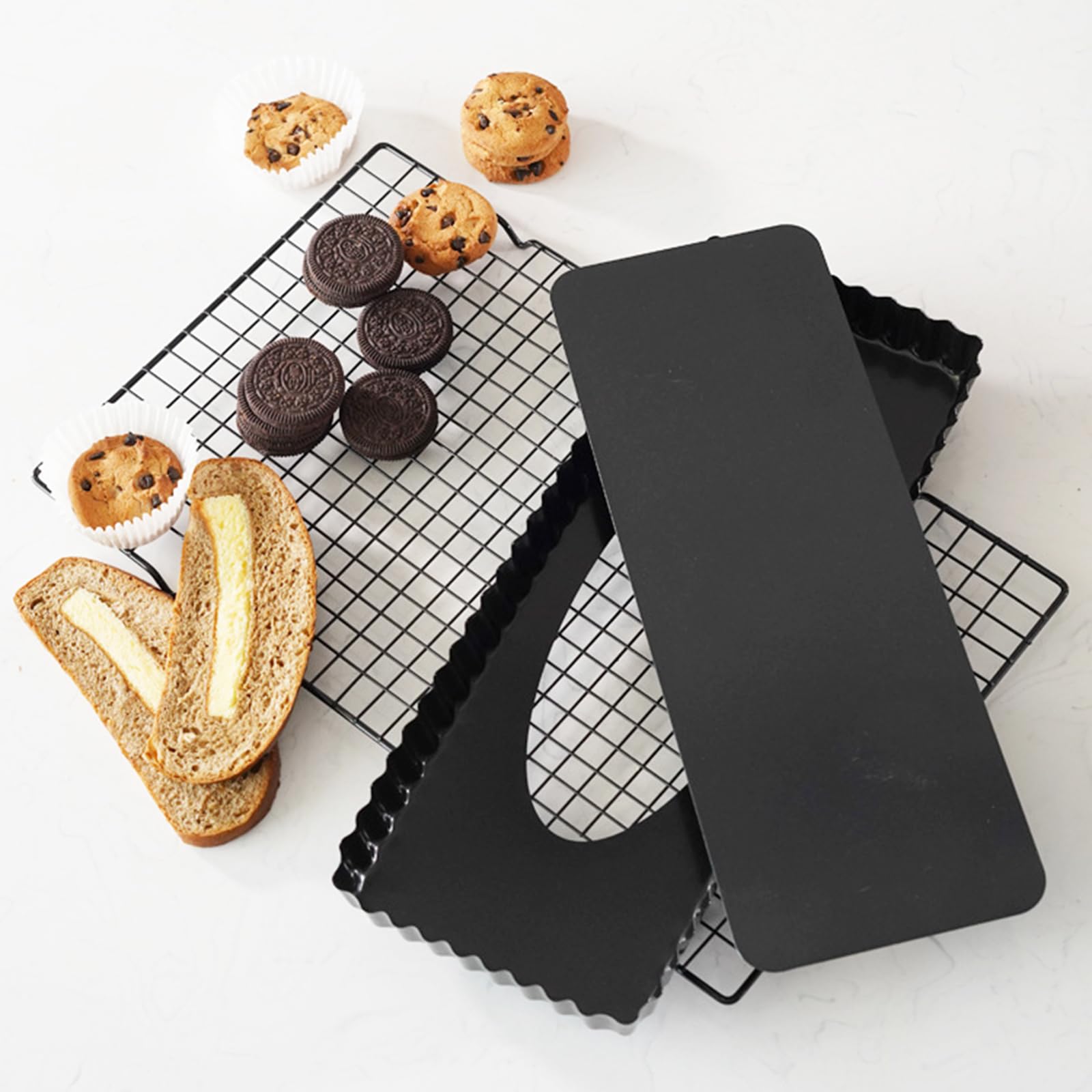 Tosnail rectangular quiche pan suited for daily meals and gatherings.