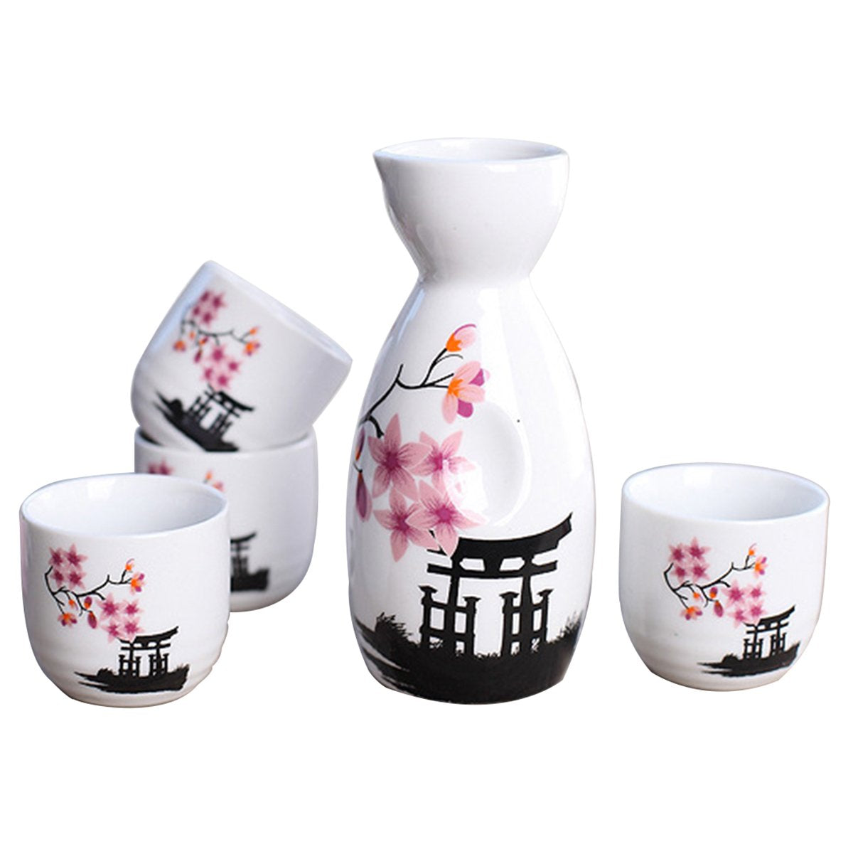 Tosnail sake bottle pour in white ceramic for elegant, mess-free serving