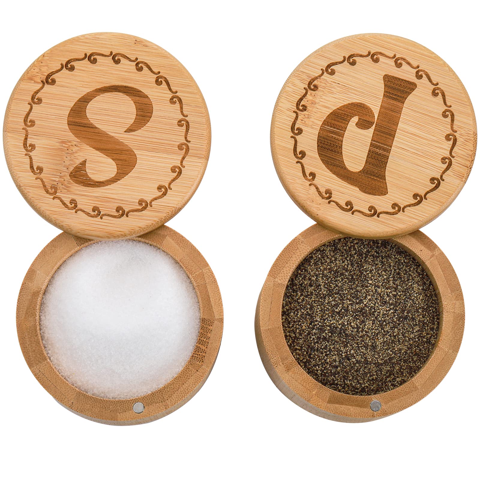 Tosnail salt pepper container showing 6 oz capacity for everyday use