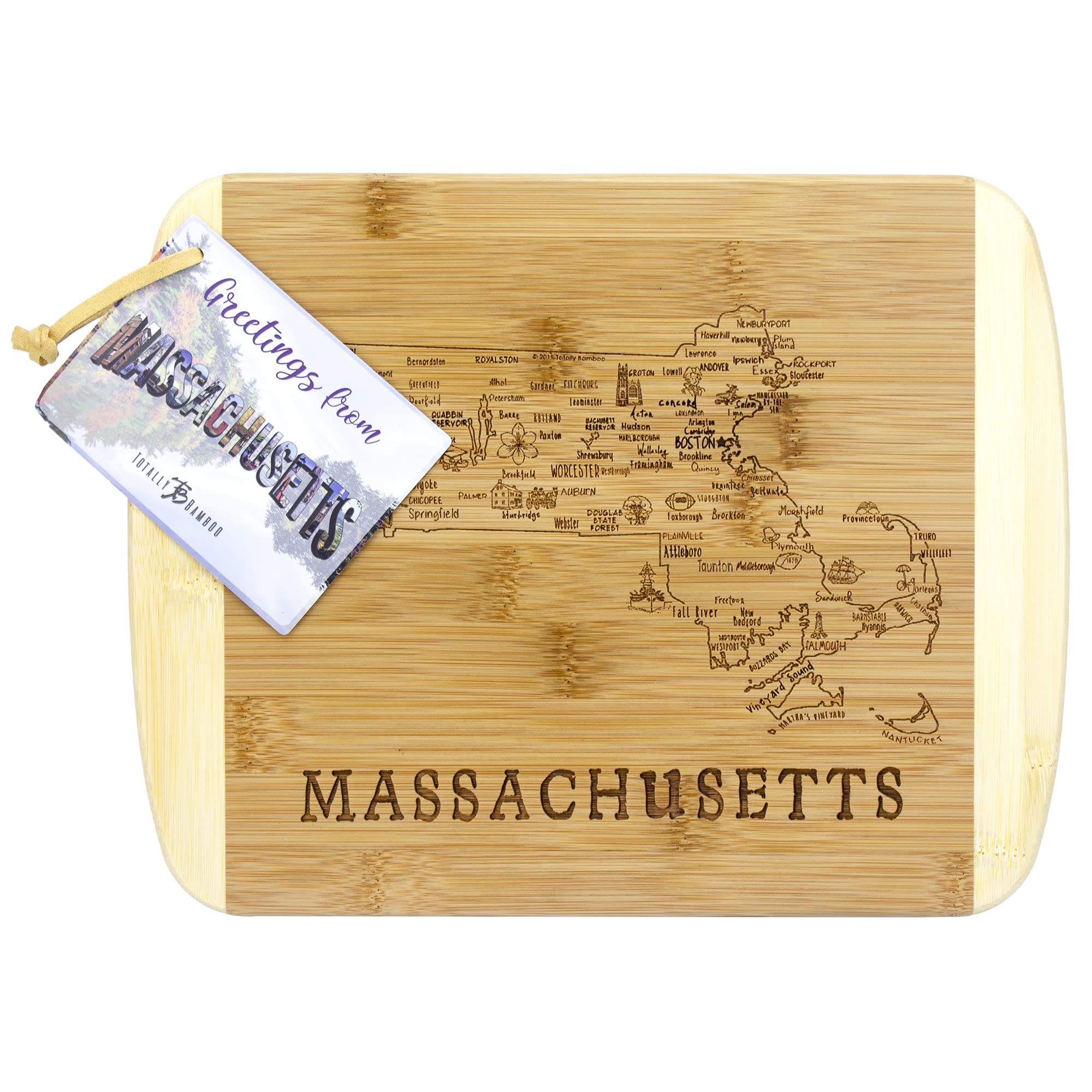 Totally Bamboo 11x8.75 inch board, a versatile Massachusetts keepsake.