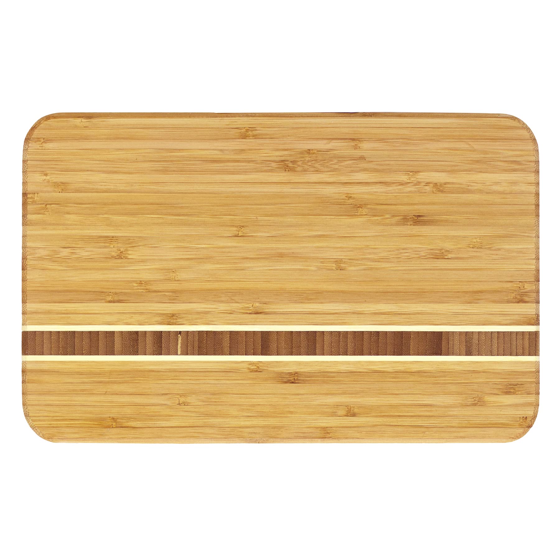 Totally Bamboo Aruba board with end-grain inlay for elegant daily prep