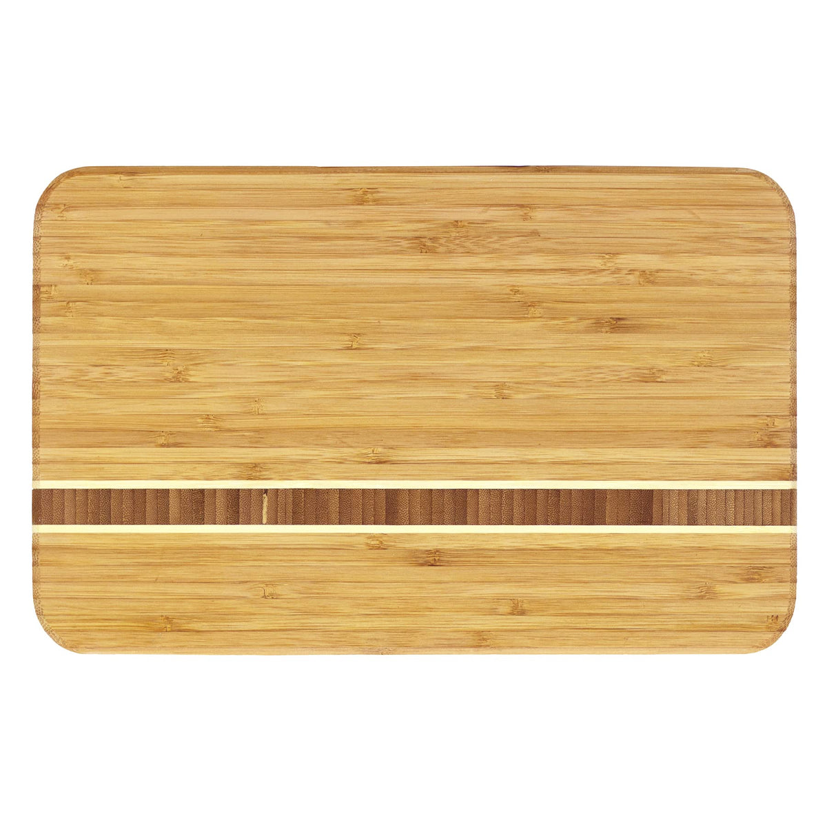 Totally Bamboo Aruba board with end-grain inlay for elegant daily prep