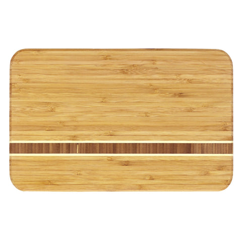 Totally Bamboo Aruba board with end-grain inlay for elegant daily prep