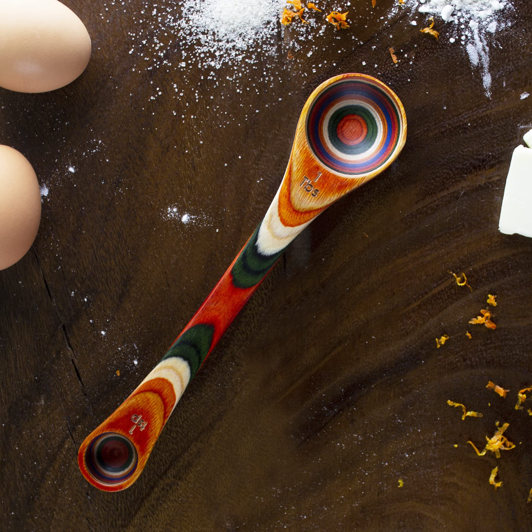 Totally Bamboo Baltique Marrakesh rainbow colors highlight quick, accurate measurements for recipes.