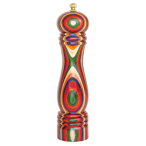 Totally Bamboo Baltique Marrakesh pepper grinder in vibrant colors for stylish kitchen prep.