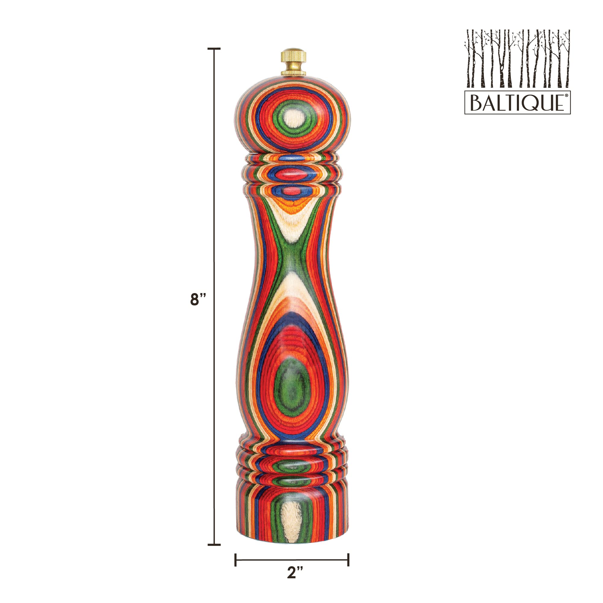 Totally Bamboo Baltique Marrakesh pepper grinder ensures steady, everyday grinding.