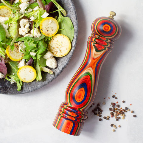 Baltique Marrakesh pepper grinder from Totally Bamboo with 8-inch size for table-ready seasoning.