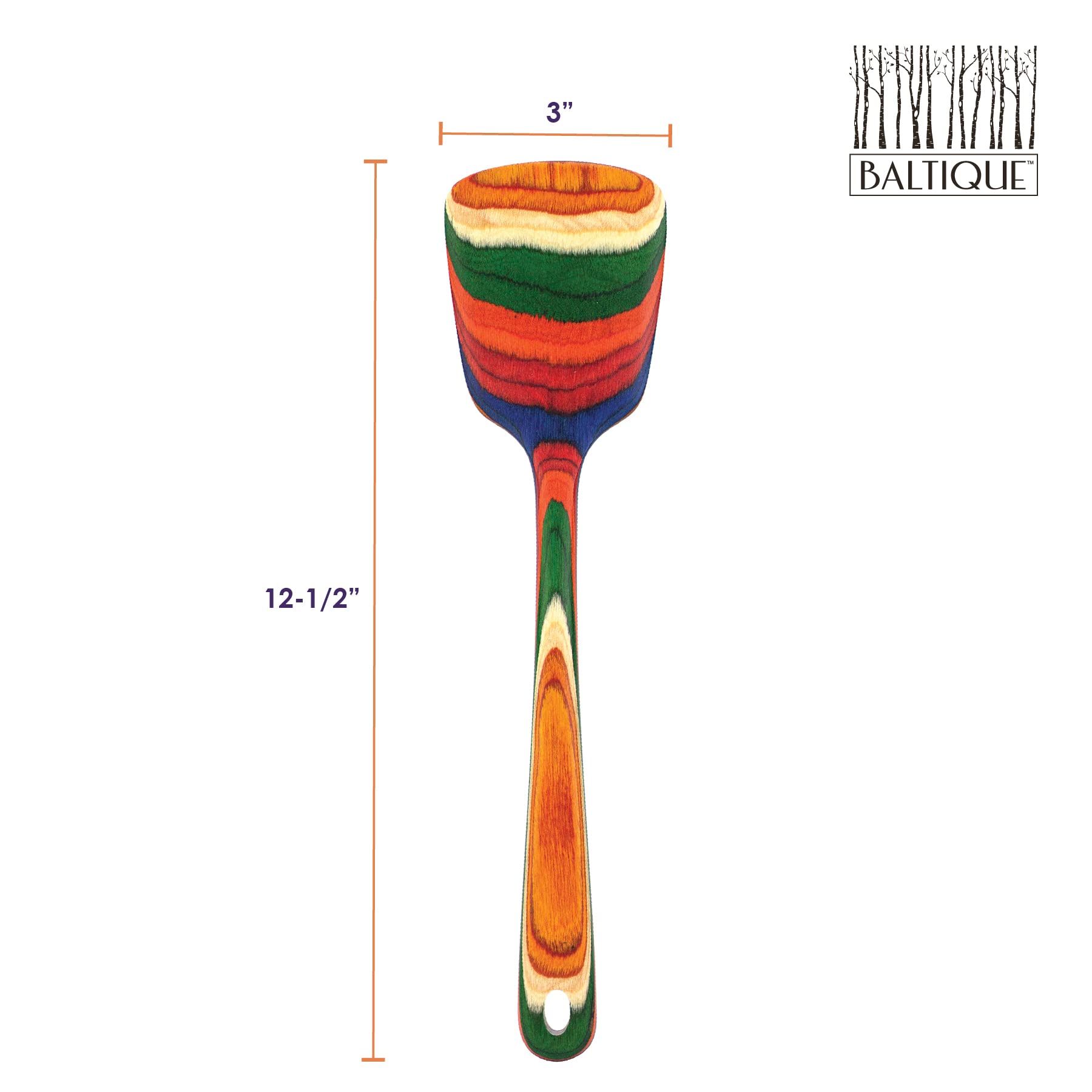 Totally Bamboo Baltique Marrakesh Spatula, nonstick-safe design protects coatings while flipping.