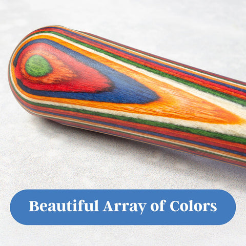 Baltique Marrakesh close-up shows wood grain and vibrant birch handle.