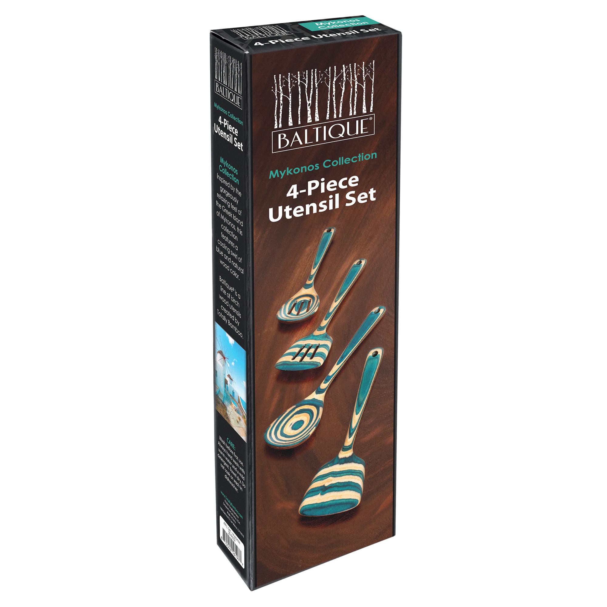 Totally Bamboo Baltique Mykonos utensils safe for nonstick cookware.