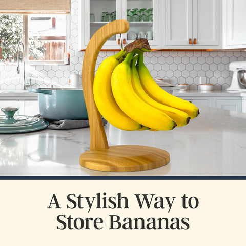Totally Bamboo banana holder airflow improved promotes even ripening with gentle ventilation