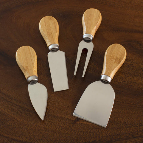 Totally Bamboo charcuterie tools set pairs with fruit and meats for effortless serving.