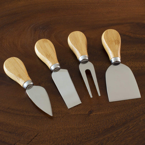 Totally Bamboo cheese tool set narrow-plane knife for shaving hard cheeses.