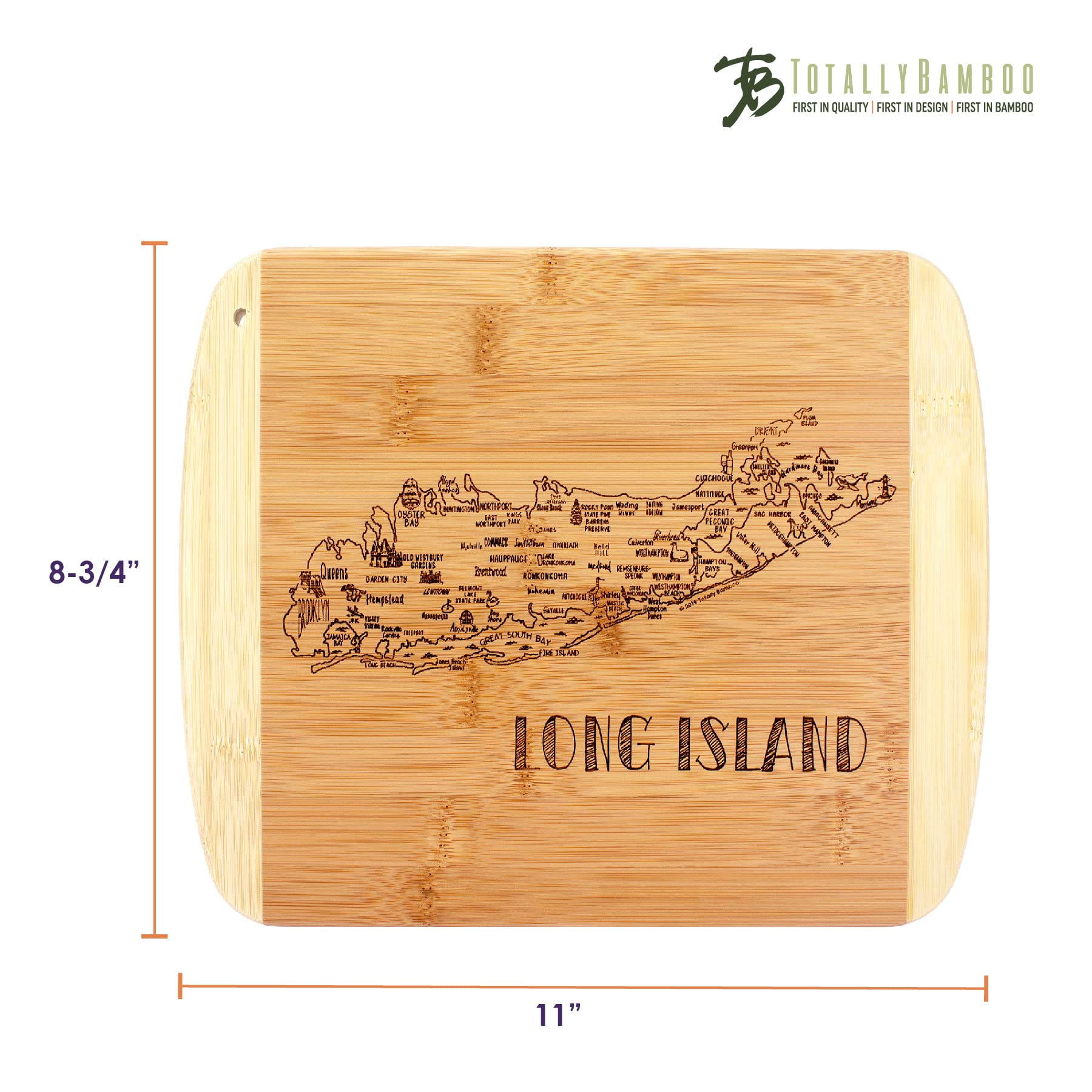 Totally Bamboo durable surface supports decor and food prep without dulling blades